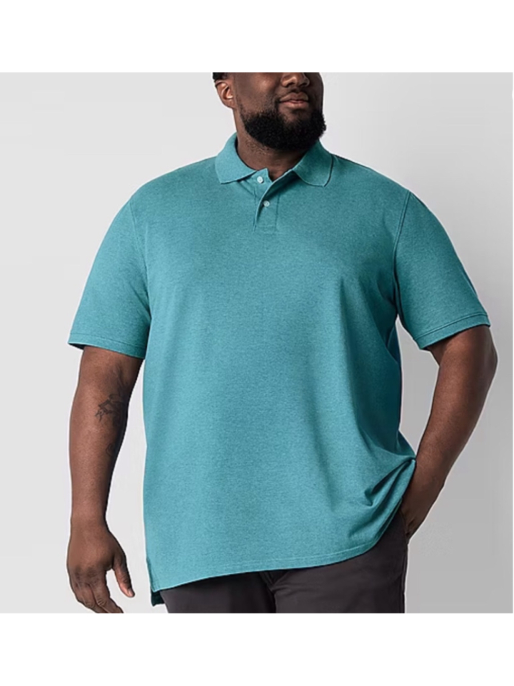 St. johns bay polo shirt, teal blue size XLT